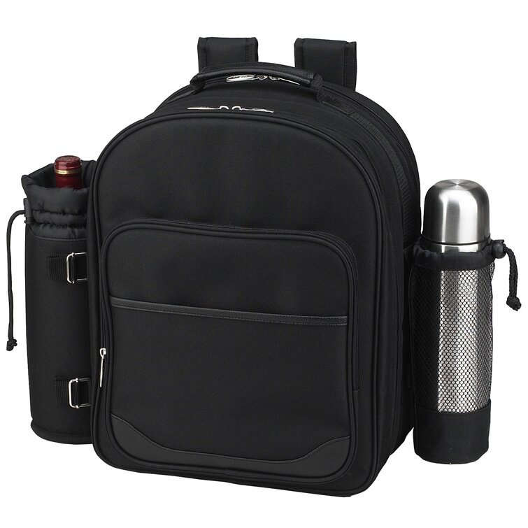 Picnic backpack with clearance flask